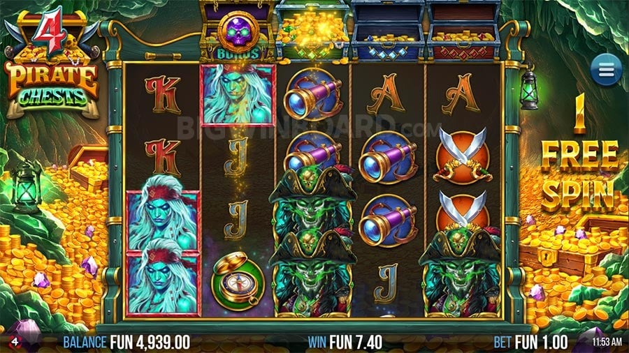 4 Pirate Chests
