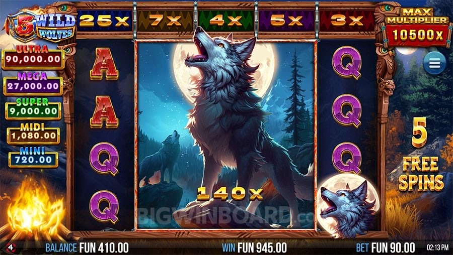 5 Wild Wolves